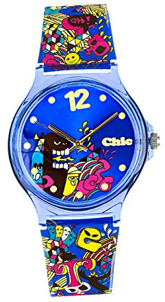 tee-wee Chic-Watches Damenuhr Comic-Style Armbanduhr Chic Lady-Uhren D4UC007 Analoguhr