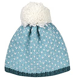 Finkid Pekoni Blau - Warme Kinder Grobstrick Beanie, Größe S - Farbe Smoke Blue - Offwhite