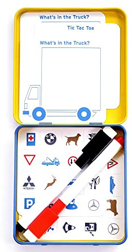 Kikkerland - Jeux de Voyage: Kit de 8 Jeux de Société, Incluant Jeu de Cartes, Dames, Dames Chinois, Morpion, Backgammon, L'oie, Dominos (Version Voyage), Pour Tous Ages