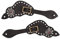 QANYEGN 1 Paar Sporenriemen Sporenriemen West Region Sporenriemen Schwarz Vintage Western Leder Sporenriemen Reitausrüstung