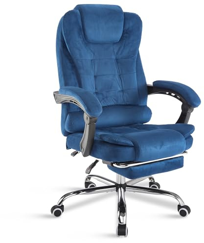 Blisswood Office Chairs Ergonomic Desk Chair High Back Computer Chairs with Lumbar Support & Footrest Executive Work Chair with 135° Recline Adjustable Height, Tilt Function, 360° Swivel for Home
