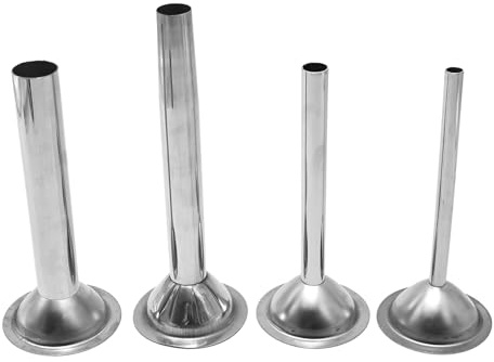 Saihisday Tubos de acero inoxidable para embutir salchichas, accesorio para picadora de carne, tubos de acero inoxidable para picadora de carne, juego de 4 (#22)