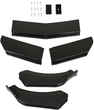 Frontspoiler Splitter 5-teiliger universell 110-140cm ABS Auto Lip für Tuning (Kohlefaser-Stil)