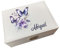 Personalised Large Jewellery Box Gift Purple Butterfly Design