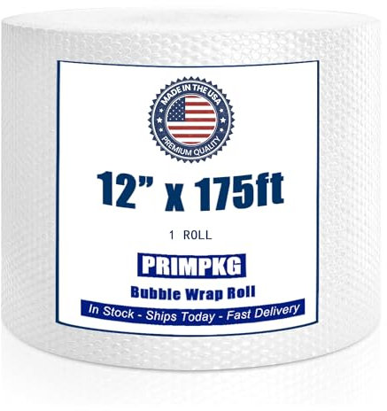 PRIMPKG Luftpolsterkissen, 30,5 cm x 53,3 m, Luftpolsterverpackung, kernlose Rolle, Versandverpackung, Verpackung und Umzugskartons, robuste Umzüge und Versand (30,5 cm x 53,3 m, 1 Rolle)