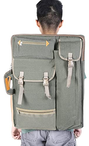 Ejoyous Bolsa de Portafolio de Artista, Mochila para Tablero de Dibujo, Bolsa de Transporte de Lona para Tablero de Dibujo, Bolsa de Dibujo Multifuncional, Bolsa de Portafolio de Arte