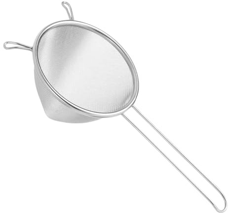 Zibeem Colador de malla, de acero inoxidable, apto para lavavajillas, colador de té de malla fina para cocinar, hornear, café, arroz, aceite, fideos, frutas, verduras