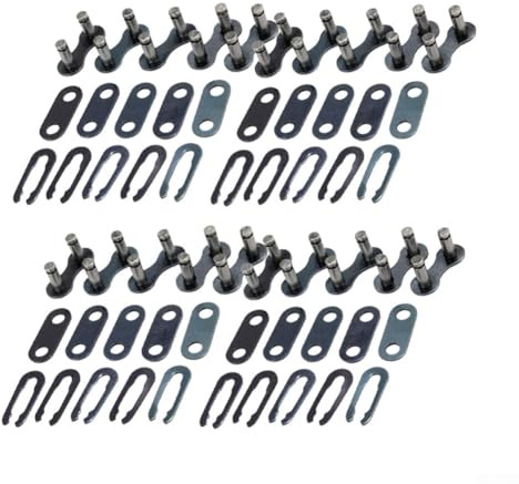 Besttoolifes Chain Master Lot de 20 connecteurs de maillons en acier à dégagement rapide pour vélos de vitesse, clips de jonction galvanisés durables compatibles avec la route