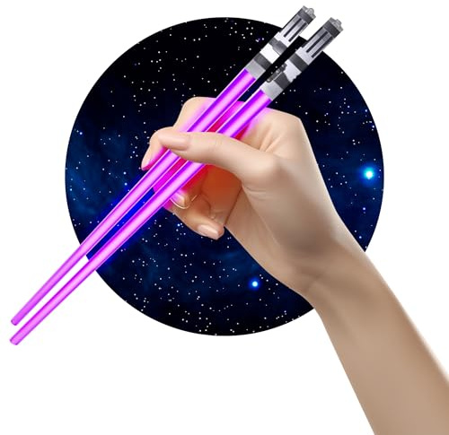 Chop Sabers Light Up Lightsaber Chopsticks, 1 Pair, Purple