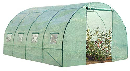 IDMarket - Serre Tunnel de Jardin 12M² Verte Gamme maraîchère Zebra 4x3M