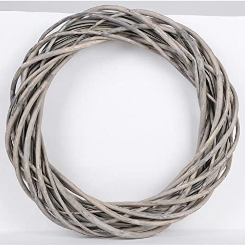 Decorative Willow Wreath Ring Diameter 36 cm Easter Advent Craft Wood Natural Door Decoration