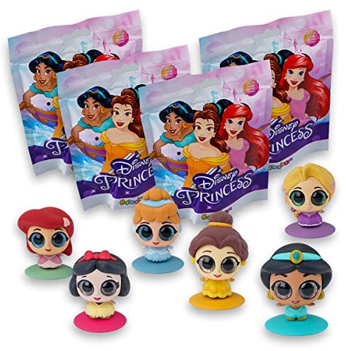 #sbabam Disney Princess You You, Disney Prinzessinnen mit Glitter-Augen, Spielzeug ab 3 Jahre Mädchen, 4er-Pack Mini Puppe wie Schneewittchen, Aschenputtel Mädchen 6 Jahre