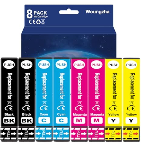 Woungzha Cartucce d'Inchiostro 604XL Compatibili per Epson Expression Home XP 2205 4200 3200 3205 2200 4205 Workforce WF 2935 2930 2910 2950DWF (8 Pezzi)