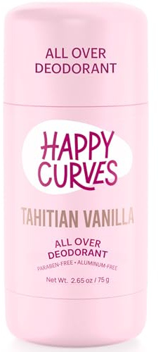 HAPPY CURVES Ganzkörper-Deodorant für Frauen – ohne Aluminium – unsichtbare Schutzschicht für den ganzen Körper für die Geruchskontrolle, empfindliche Haut und private Teile