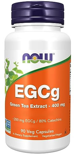Now Foods, EGCG Green Tea Extract, 400 mg, 90 Capsule vegane, Testato in Laboratorio, Senza Glutine, Senza Soia, Vegetariano, Non OGM