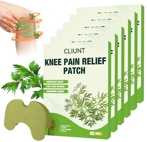 CLIUNT 60pcs Pain Relief Patches, Knee Pain Relief Patches, Knee Patches for Pain Relief for Arthritis, Relieves Muscle Soreness in Knee, Neck, Shoulder