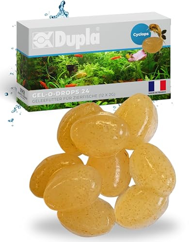 Dupla Gel-O-Drops Cyclops I 12 x 2 g I Nourriture pour poissons gelée avec crabes à pied I Nourriture pour poissons d'ornement facilement dosable I Nourriture pour aquarium riche en nutriments I