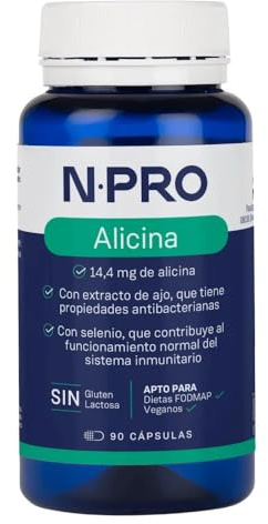 NPro SALUD INTESTINAL Alicina 90 Cápsulas Extracto de Ajo