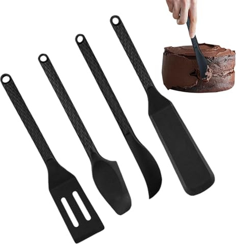 Set di utensili da cucina in silicone per la cottura - Utensili da cottura e cottura resistenti al calore - Set di spatole da cucina - Per arrosto miscelazione Servire Girare raschiando e mescolando