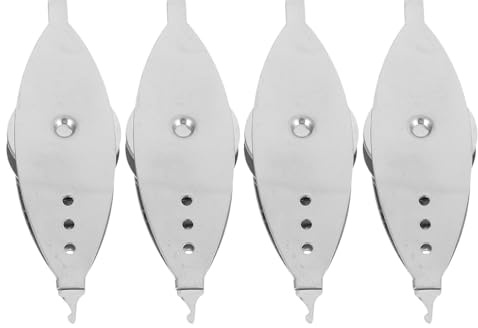 jojofuny 4 Pièces Navette de Frivolité Métal Argenté avec Canettes Intégrées Outil de Tissage sans Accrocs pour Couture et Dentelle Accessoire Polyvalent pour Artisanat Manuel et Création