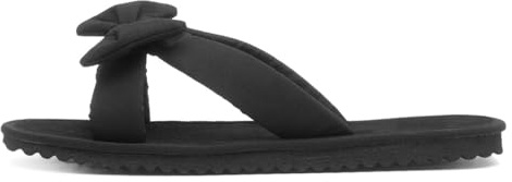 Shoe Zone - Womens Black Bow Slip On Beach Mule Sandal - Size 6 UK - Black