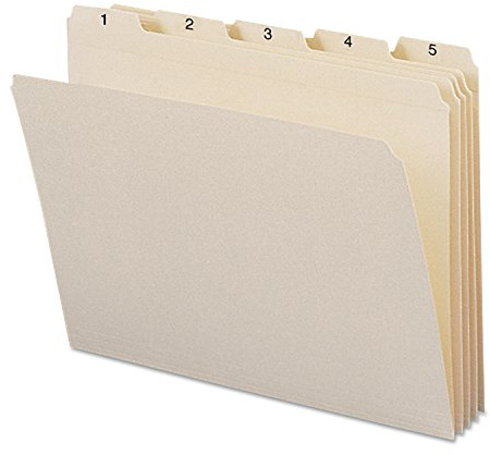 Smead Indexed File Folders, 1/5-Cut Tab, Assorted Positions, Indexed, Letter Size, Manila (1-31)