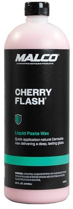Malco Cherry Flash Automotive Liquid Paste Wax – Protect & Shine Your Vehicle/Easiest Way to Hand Wax Your Car/Lasting Gloss & Protection For Cars, Trucks, Boats and Motorcycles / 32 Oz. (124832)