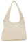 Gigi - Damen Leder Schultertasche - Handtasche Mittelgroß mit Viele Fächer- Herz Schlüsselring - OTHELLO 4326 - Elfenbein/Beige