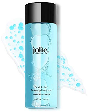 Jolie Dual Action Makeup Remover - Gentle Instant Rinse Off Solvent Eyes & Lips 4.3 oz