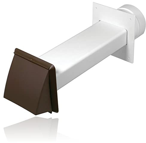 Spares2go Universal External Wall Vent Cover Kit for Vented Tumble Dryers (Brown)