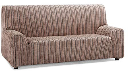 Martina Home Funda de sofá elástica Modelo MEJICO, 3 plazas, Color MARRÓN de 180 a 240 cm de Ancho
