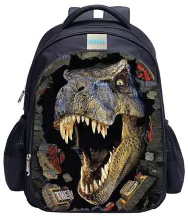 MATMO - Mochila de dinosaurio para niños, mochila escolar personalizable