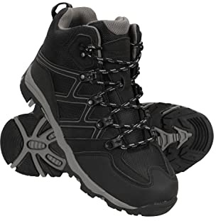 Mountain Warehouse Oscar II Kids Walking Boots - Footwear, Girls & Boys Shoes - Hiking, Outdoors Jet Black Kids Shoe Size 13