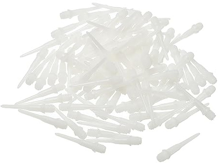 PATIKIL Plastic Dart Tips, 50 Pack 2BA Thread Soft Dart Tips Plastic Tip Soft Tip Dart Accessories, White