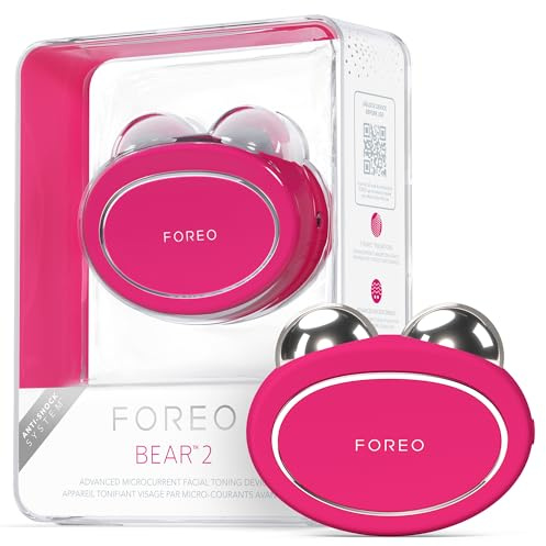 Foreo Bear 2, Massaggiatore Viso Lifting Avanzato a Microcorrente, Massaggio Viso Anti-Age, Lifting Istantaneo, Rassoda e Definisce, Non Invasivo, Fuchsia