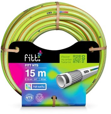 FITT NTS LIME 3/4 (19 mm) 15m, Tubo per Irrigazione Giardino, Robusto e Malleabile per Uso Intensivo