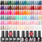 COSCELIA 40Pcs Vernis Semi Permanent Kit, 35 Couleurs Rouge Blanc Nude Noir Pailleté Automne Vernis Gel UV Semi Permanent + 1 Base Coat＋4 Top Coat, UV/LED Vernis à Ongles Pour DIY Kit Manucure