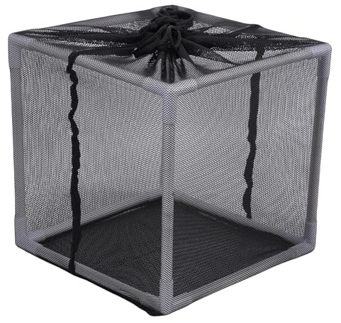 Garsent Sac à Filtre étang, Sac de Barrière de Pompe à Maille Anti-Obstacle, Panier de Filtre à Pompe à étang Extérieur, Couvercle de Pompe en Filet de Support en Nylon avec Cordon pour