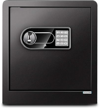 Qxmiguel Coffre Fort Coffre-Fort de sécurité en Acier avec Mot de Passe électronique for la Maison, Le Bureau, l'hôtel, Le Stockage d'argent Liquide et de Bijoux Coffre - Fort