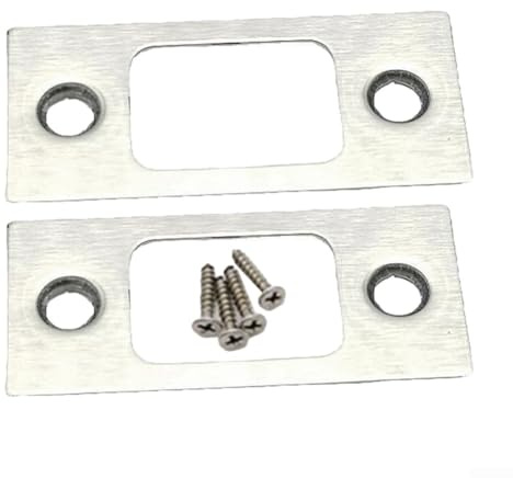 Deadbolt Strike Plate Set 2 Stainless Steel Door Backplates for Enhanced Entry Protection