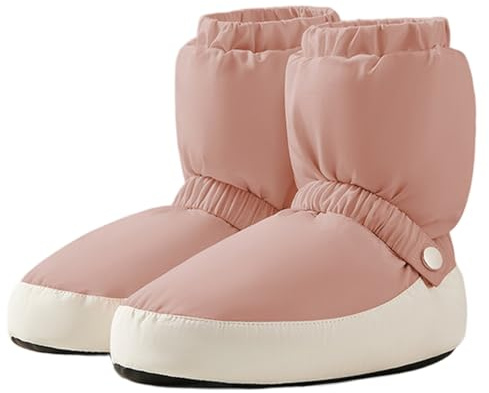 Botas de ballet, botas de baile de calentamiento engrosadas de suela suave con correa ajustable, zapatos de ballet impermeables y resistentes al desgaste para niñas para entrenamiento de danza en inv