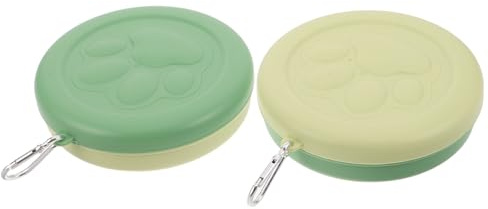 BELLIFFY Set 2 Pezzi Ciotole Portatili per Cani e Animali Domestici, Doppia Funzione Cibo e Acqua, Plastica Pp Resistente, con Scatola Snack Sigillata, per Escursioni, Viaggi e Uso Esterno