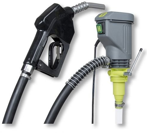 Dieselpumpe HORNET W40A 230V kpl. Set Horn f. Diesel, Heizöl EL/L, Kühlerfrostschutzmittel (Konzentrat) W 40A mit Saugschlauch, 4m Abgabeschlauch und Automatik-Zapfpistole Fasspumpe Tecalemit