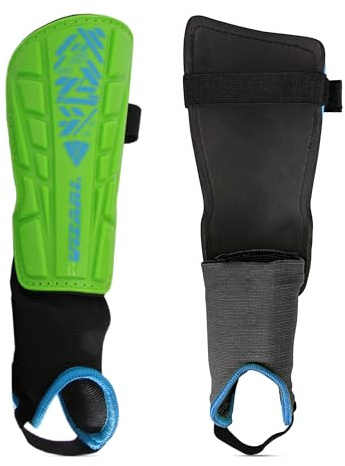 Vizari Malaga Soccer Shin Guard for Kids| Youth Soccer Shin Guard | Lightweight and Breathable Child Calf Protective Gear Soccer Equipment | Green | XX - Small