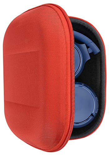 Geekria UltraShell Étui Rigide Compatible avec JBL E45BT, Tune 510BT, Tune 660 BTNC, Live 400BT, Tune 560BT, Coque de Protection de Voyage avec Espace de Stockage (Rouge)
