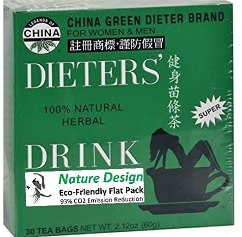 Uncle Lee Dieters Drink 30 Påsar - miljövänligt skickar 93 % minskad CO2-påverkan