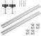 MaxAwe 8 Stk Set T-Track Schiene, 2er 400mm T-Nut Schiene Aluminiumlegierung, T-Slot Track mit M8/M6 Schieber & M8 Kunststoffgriff & 8er Schrauben für Holzbearbeitung Werkzeug
