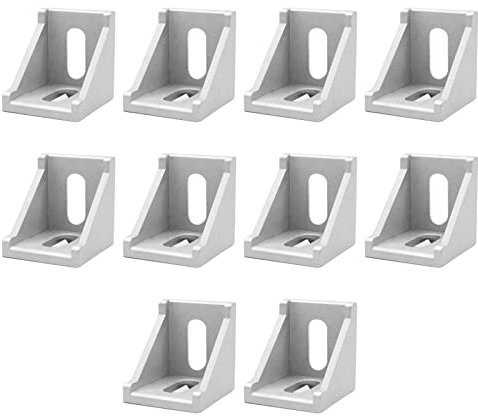 Winkel BefestigungEckwinkel, Aluminium Befestigungsmaterial Winkel Befestigung, Winkelverbinder Befestigung Aluprofil Eckwinkel (40x40- 10pcs)
