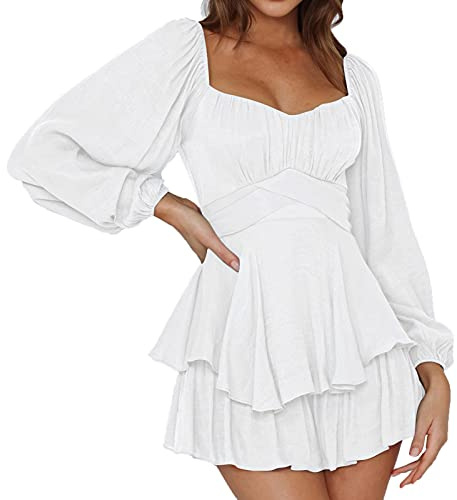 Disfraz de pirata para mujer, vestido de patinadora, vestido de skater, sin tirantes, hasta la rodilla, patchwork, túnica, vestido de fiesta, carnaval, disfraz de pirata, 01 blanco, XS