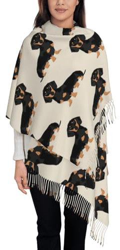 FWJZDSP Dackel Hund Kaschmir Feeling Schal Warmer Schal Schal Fransenschal